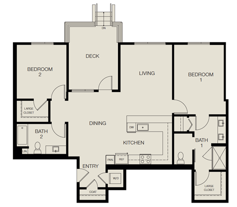 Realm 2D 2 bedroom layout
